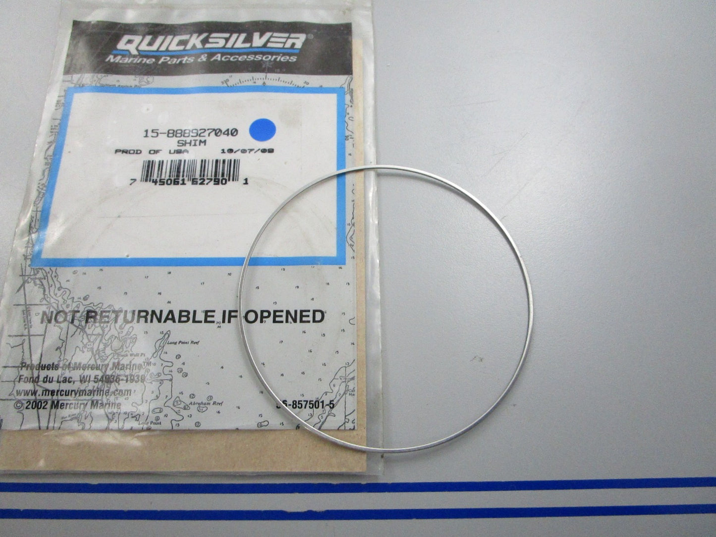 NEW OEM 15-888927040 Mercury Quicksilver Shim 0810
