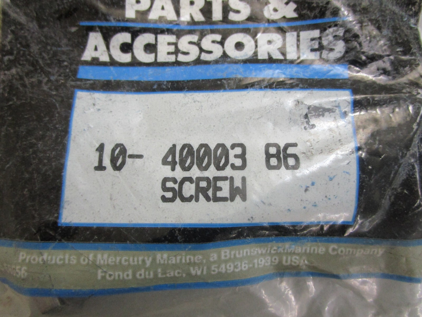 *NEW OEM* 0810 Mercury Quicksilver Screw 10-40003 86