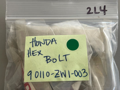 NEW OEM (LOT OF 4) 90110-ZW1-003 Honda Hex Bolt 0810
