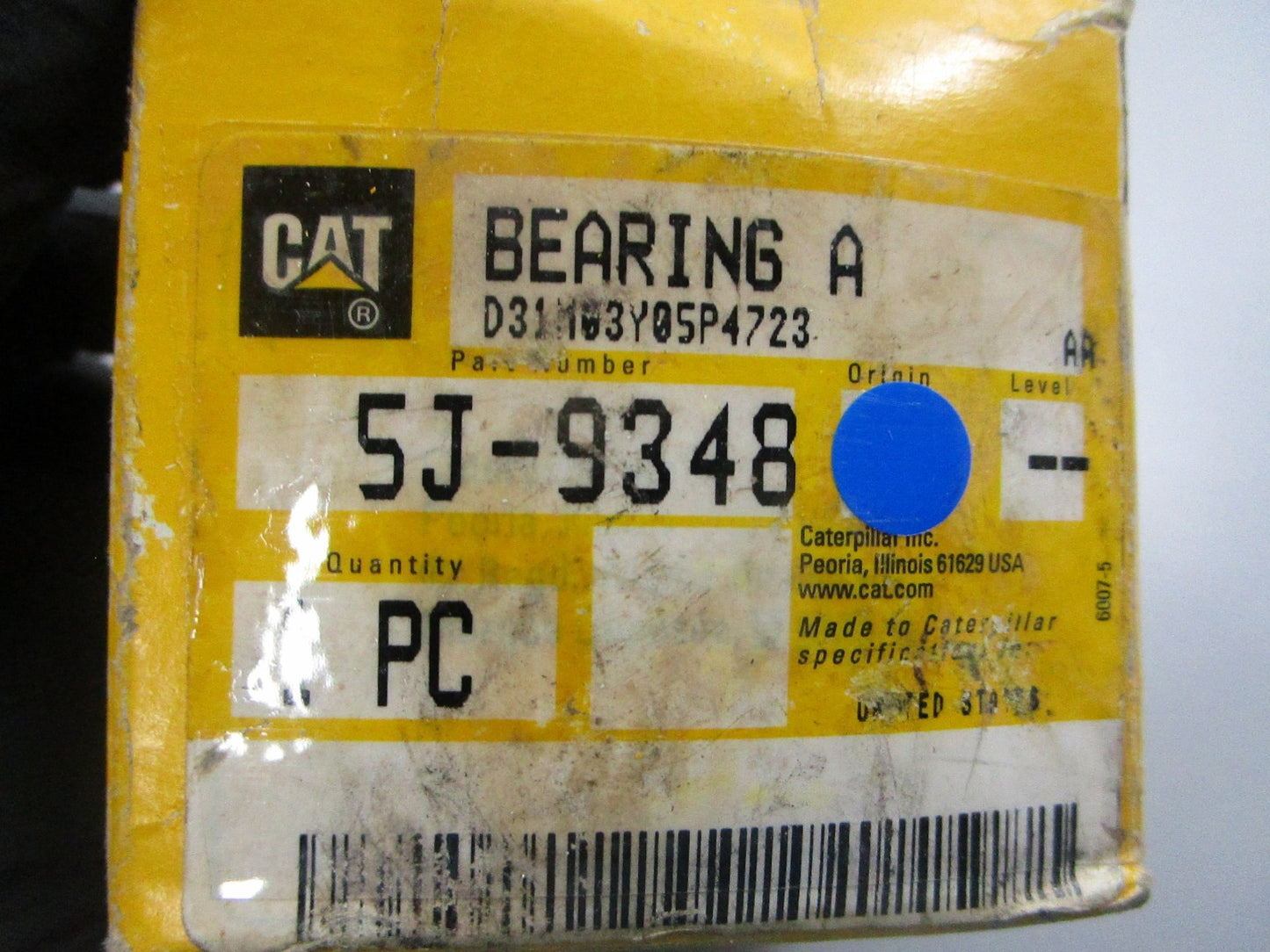 NEW OEM 5J-9348 CAT Bearing Assembly 0810