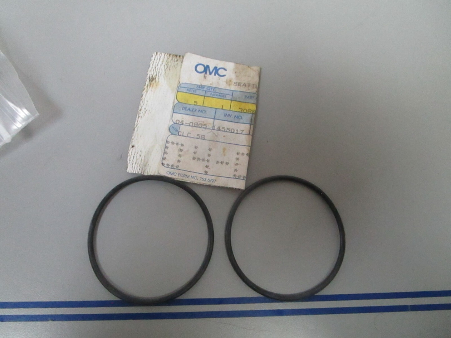 *NEW OEM* (LOT OF 2) 0810 OMC Johnson Evinrude O-Ring 308876 0308876