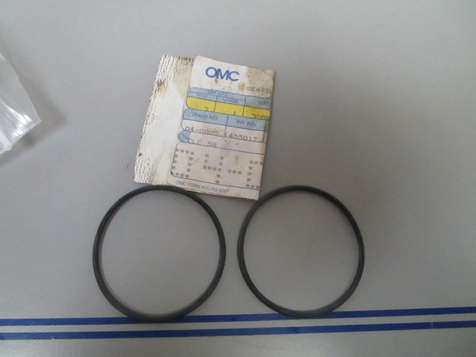 *NEW OEM* (LOT OF 2) 0810 OMC Johnson Evinrude O-Ring 308876 0308876