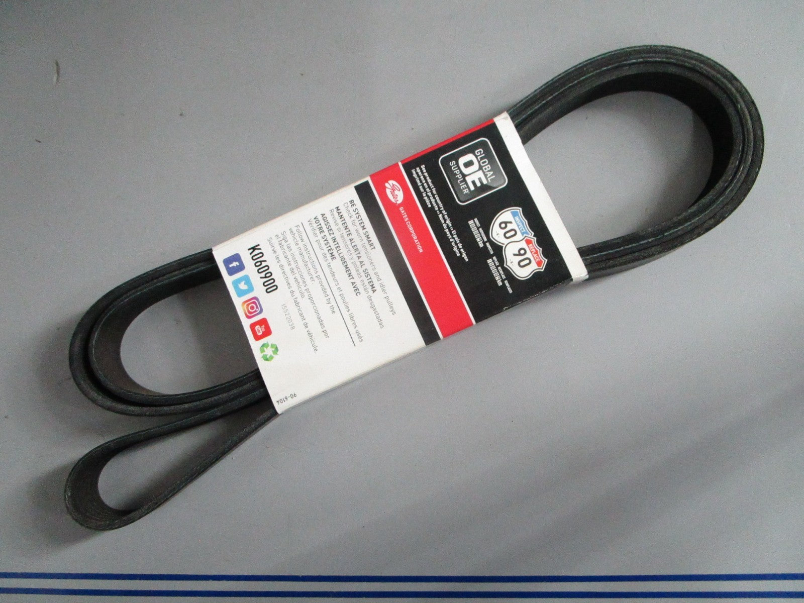 NEW K060900 Gates Micro-V Serpentine Belt 0820