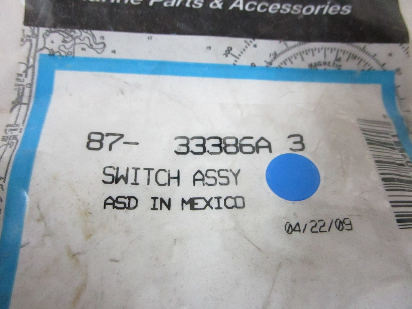*NEW OEM* 0720 Mercury Quicksilver Switch Assembly 87-33386A3
