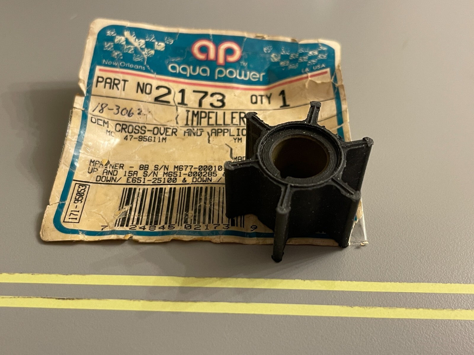 *NEW* 0750 Aqua Power IMPELLER 2173 Replaces 47-95611M, 662-44352-01-00