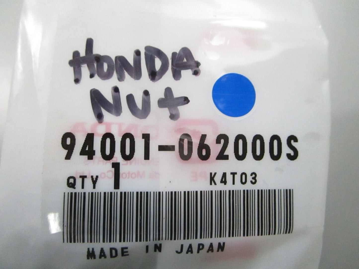 *NEW OEM* (LOT OF 4) 0810 Honda Nut 94001-062000S