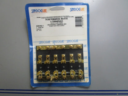 *NEW* 0820 SeaDog Fuse/Terminal Block (6 Terminals / ¼ × 1¼ Fuses) 420546-1