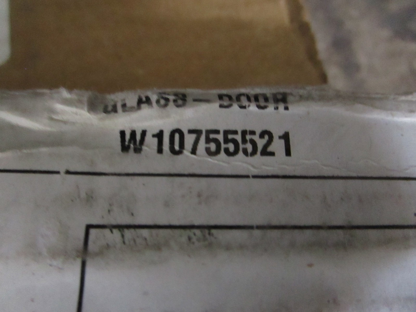 Whirlpool NEW OEM Door Glass W10755521 Appliance NOS Part 0820