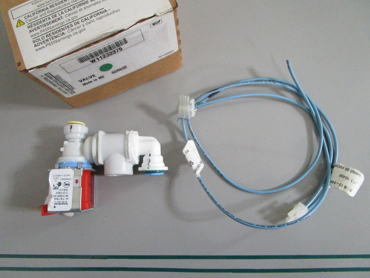 NEW OEM W11233375 Whirlpool Valve 0820
