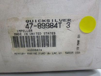*NEW OEM* 0810 Mercury Quicksilver Impeller 47-89984T3