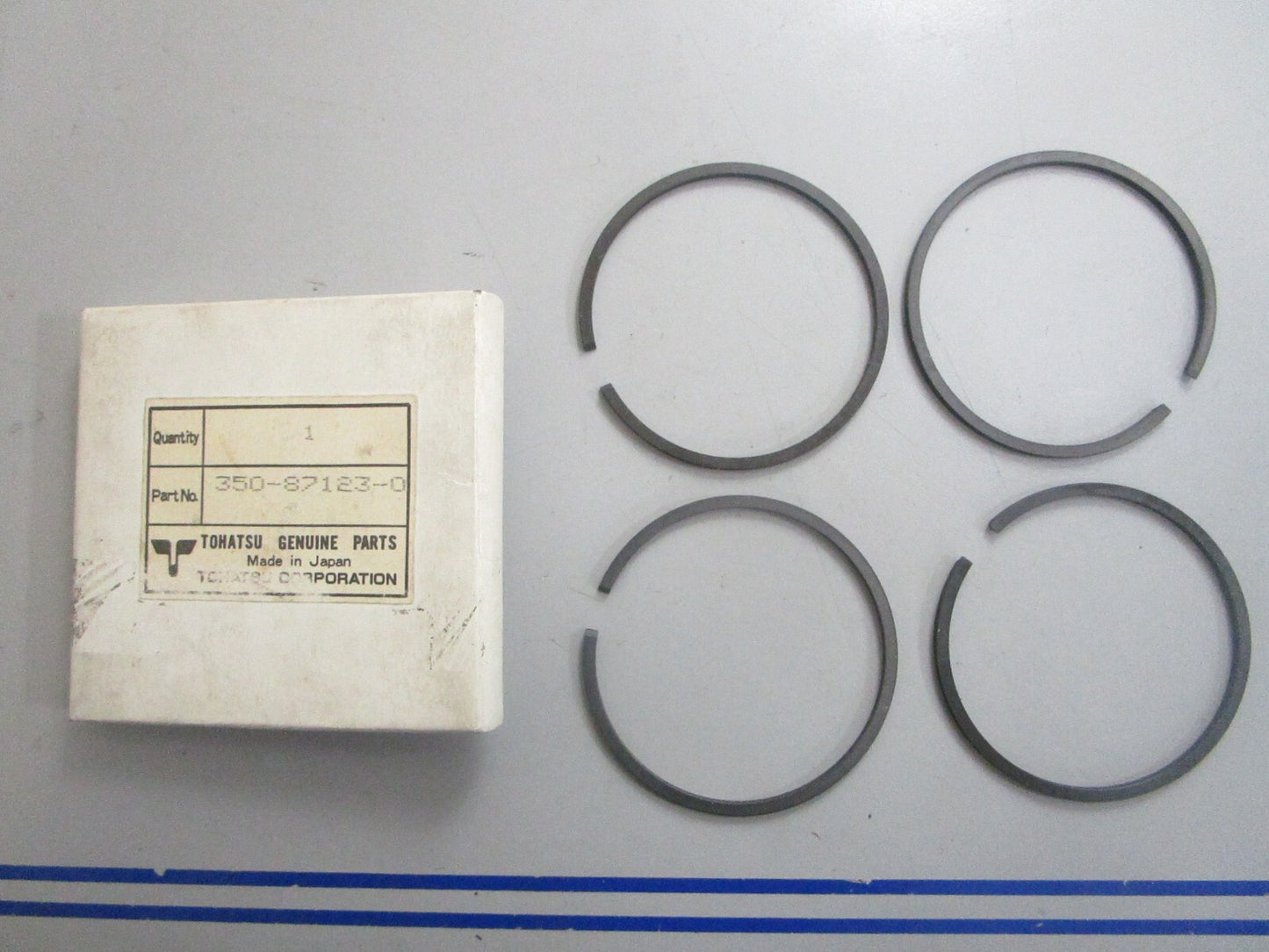 *NEW OEM* 0810 Tohatsu 4 Piston Ring Set 350-87123-0 350871230