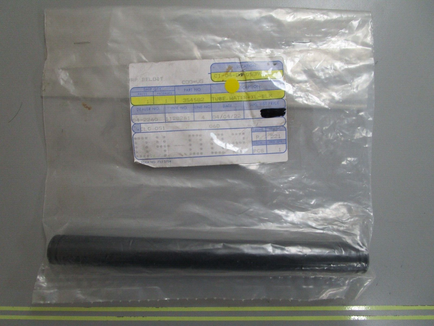 *NEW OEM* 0770 OMC Johnson Evinrude Tube, Water-XL-Black 354582 0354582