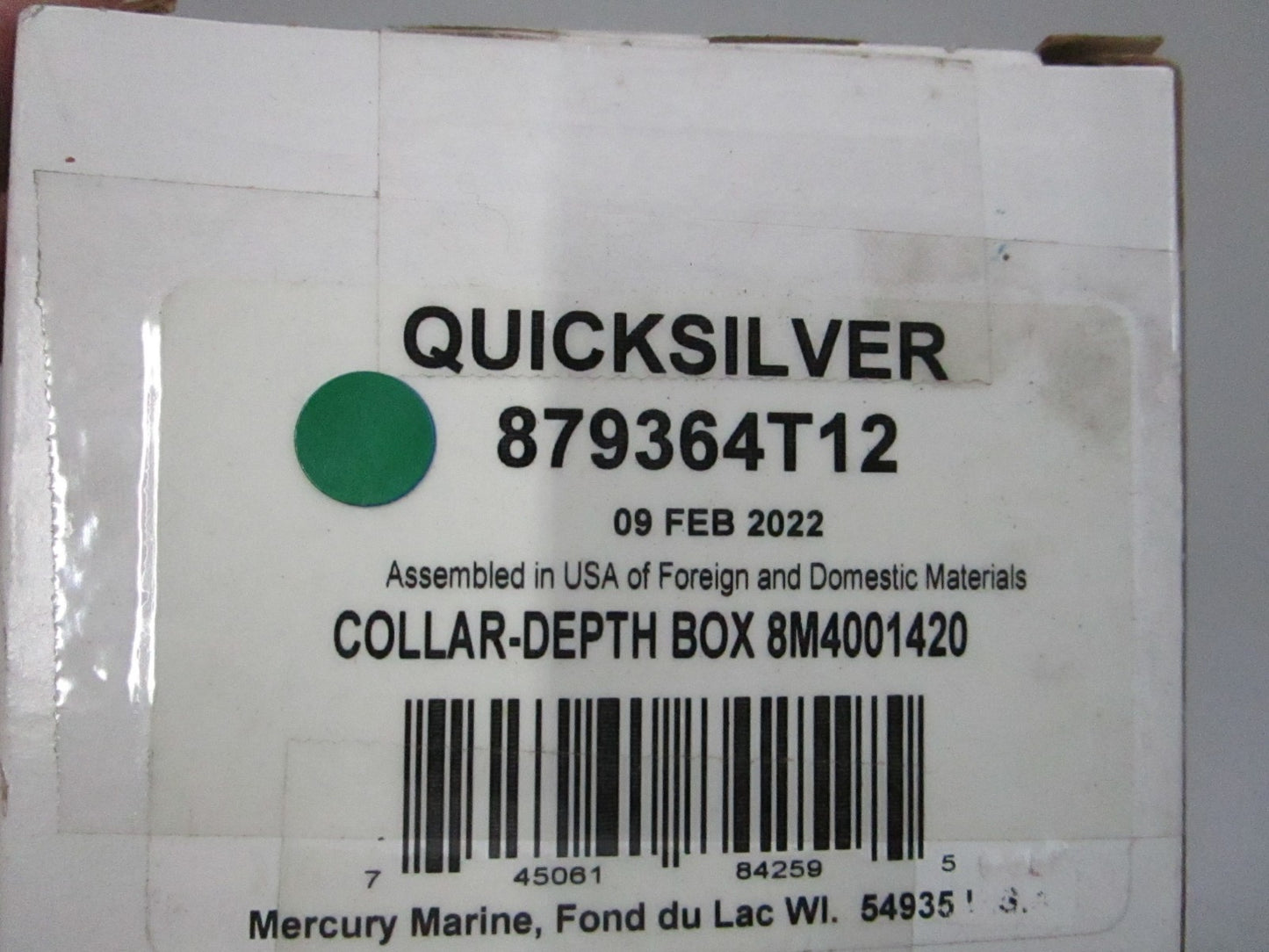 NEW OEM 879364T12 Mercury Quicksilver Collar 0810