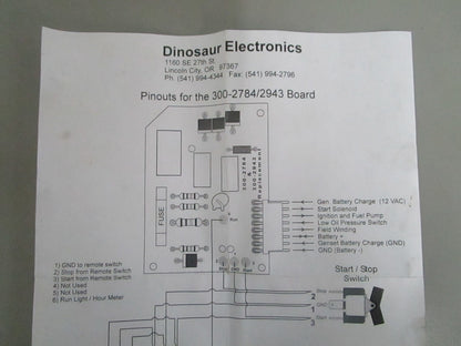 *NEW* 0820 Dinosaur Electronics Generator Circuit Board O2706269 Rep: 300-2784