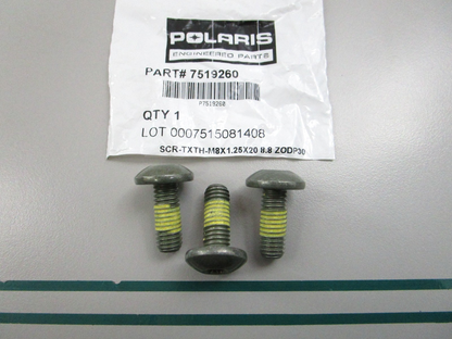 NEW OEM (LOT OF 3) 7519260 Polaris Screw 0810