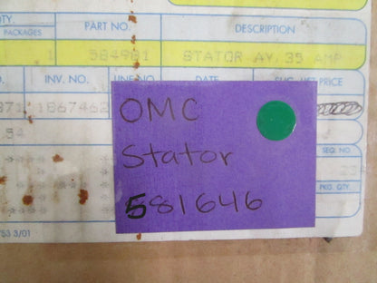 NEW OEM 581646 0581646 OMC Johnson Evinrude Stator 0820