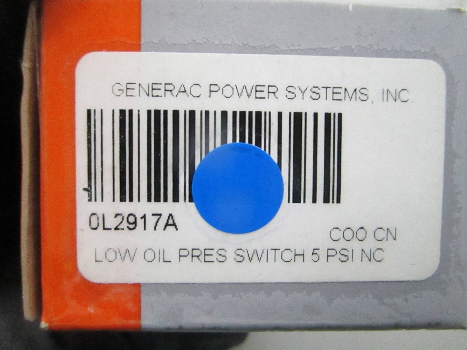 *NEW OEM* 0810 Generac Low Oil Pressure Switch 5 PSI N.C. 0L2917A