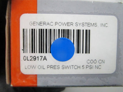 *NEW OEM* 0810 Generac Low Oil Pressure Switch 5 PSI N.C. 0L2917A