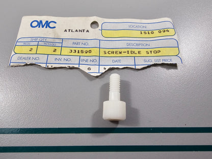 NEW OEM 331590 0331590 OMC Johnson Evinrude Idle Stop Screw 0810
