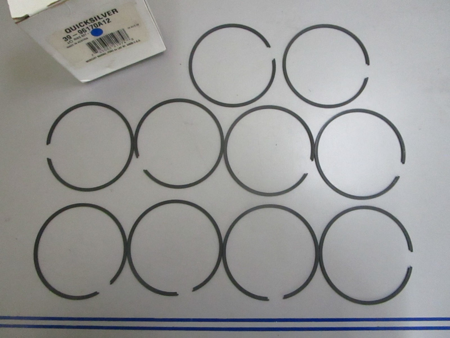 *NEW OEM* 0820 Mercury Quicksilver 10 Piston Ring Set 39-96170A12
