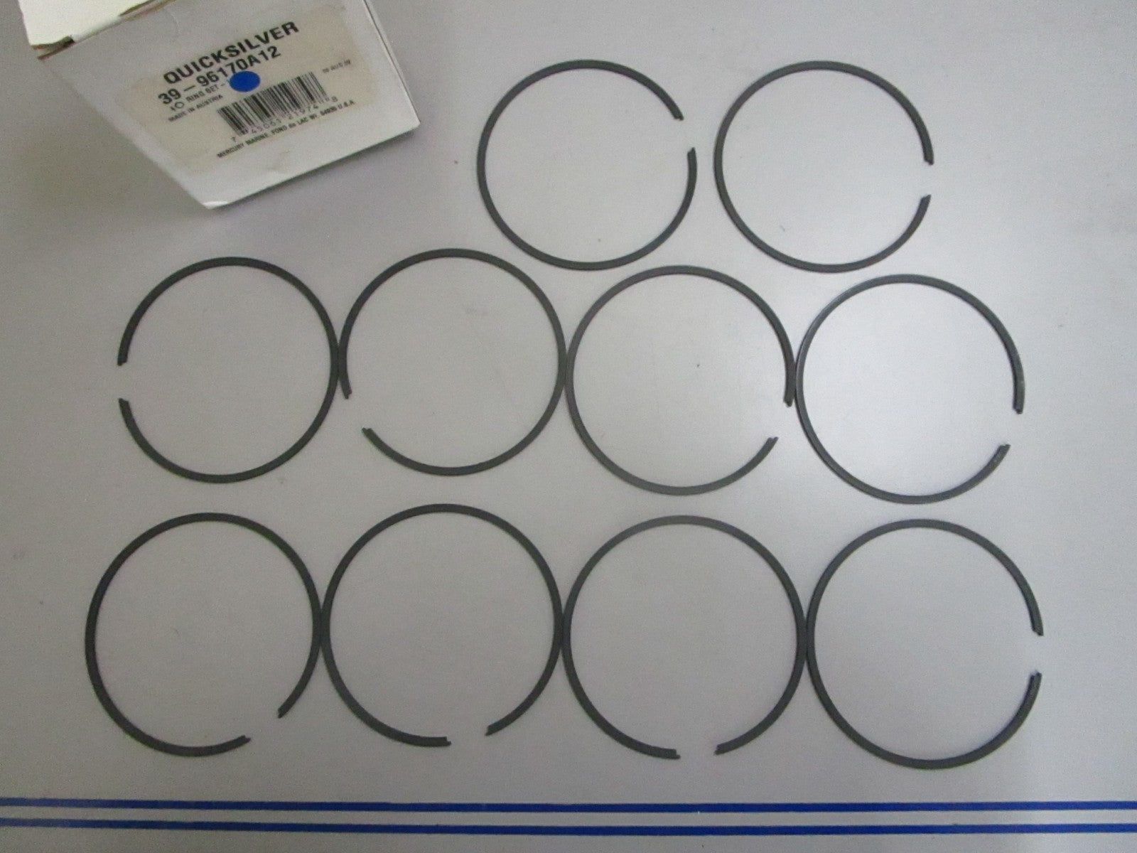 *NEW OEM* 0820 Mercury Quicksilver 10 Piston Ring Set 39-96170A12