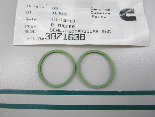 NEW OEM (LOT OF 2) 3871638 Cummins Rectangular Ring Seal 0810