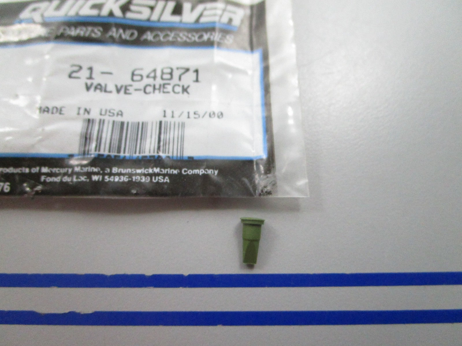 NEW OEM 21-64871 Mercury Quicksilver Check Valve 0810