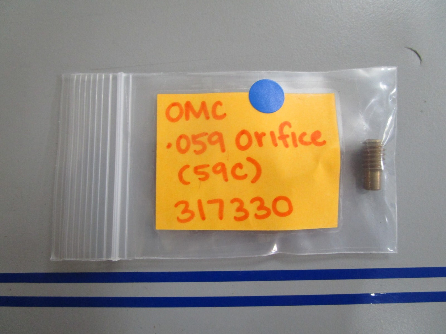 *NEW OEM* 0810 OMC Johnson Evinrude .059 Orifice (59C) 317330 0317330