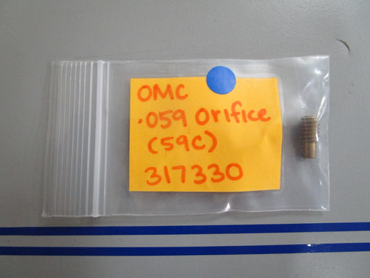*NEW OEM* 0810 OMC Johnson Evinrude .059 Orifice (59C) 317330 0317330