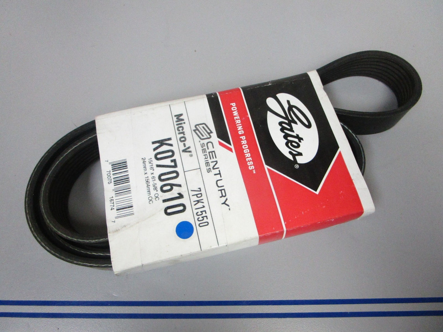 NEW K070610 Gates Micro-V 15/16" x 61 ⅝" Serpentine Belt 0720