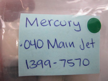 NEW OEM (LOT OF 2) 1399-7570 Mercury Quicksilver .040 Main Jet 0810