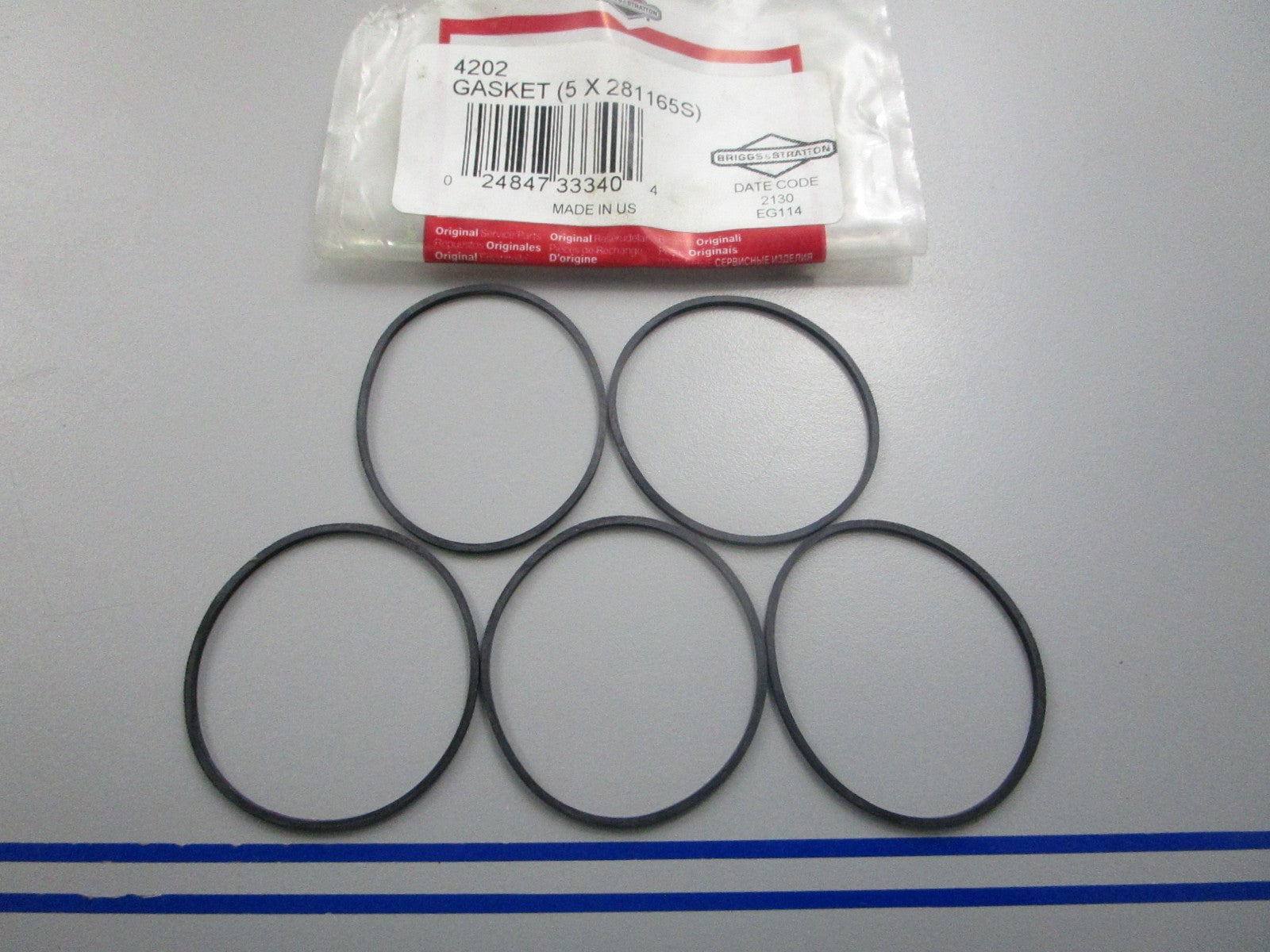 NEW OEM (LOT OF 5) 2811658 Briggs & Stratton Gasket 0810