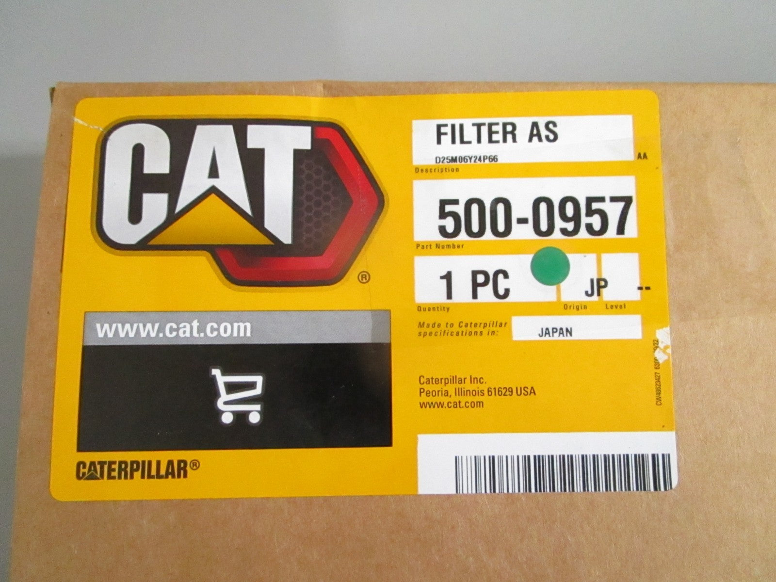 CAT NEW OEM Standard Cabin Air Filter 500-0957 Excavator 312 313 320 330 0820
