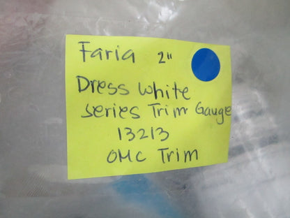 *NEW* 0780 Faria 2" Dress White Series Trim Gauge OMC Trim 13213