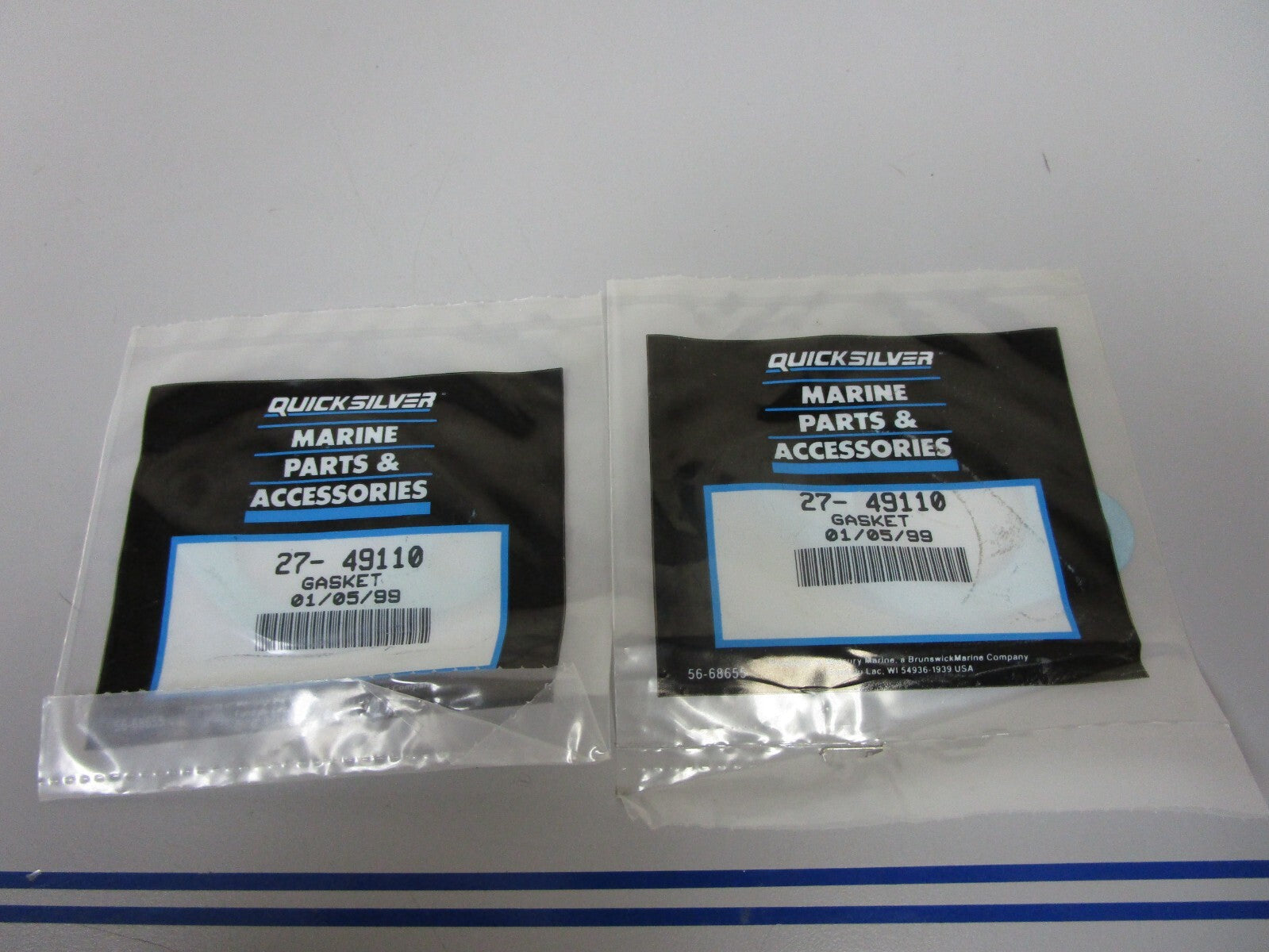 *NEW OEM* (LOT OF 2) 0810 Mercury Quicksilver Gasket 27-49110