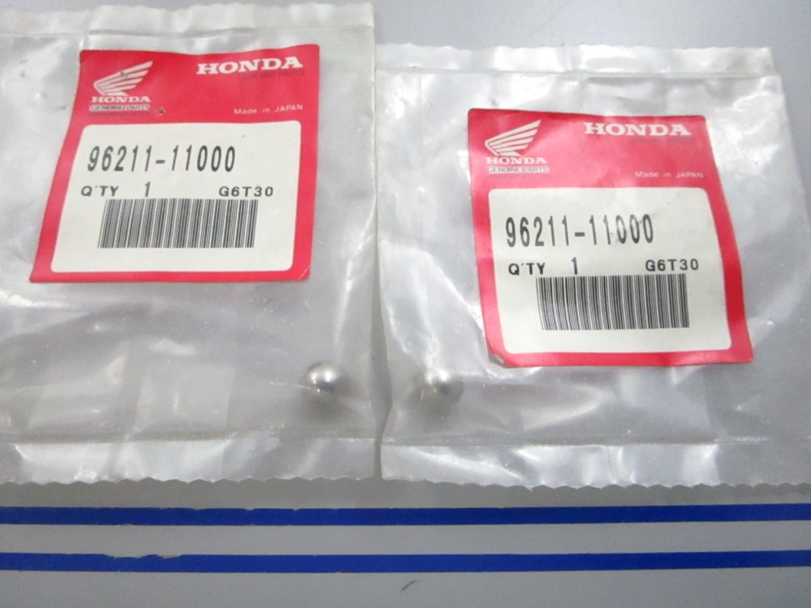 NEW OEM (LOT OF 2) 96211-11000 Honda Steel Ball 0810