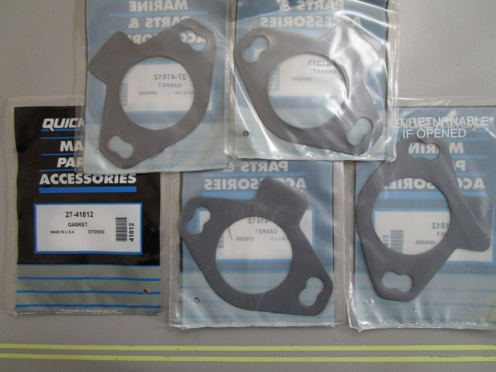 *NEW OEM* (LOT OF 5) 0810 Mercury Quicksilver Gasket 27-41812