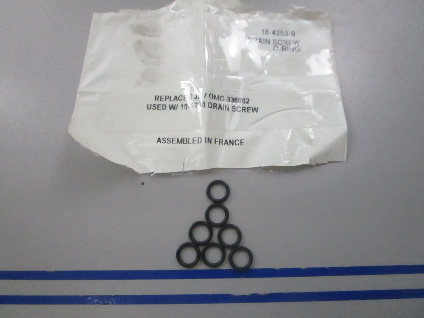 NEW (LOT OF 7) 18-4253-9 Replaces: OMC 336982 Sierra Drain Screw O-Ring 0810