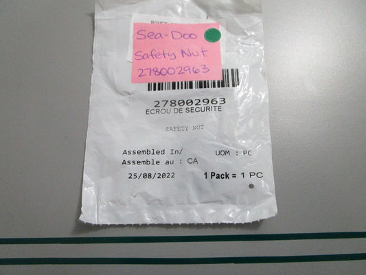 NEW 278002963 Sea-Doo Safety Nut 0810