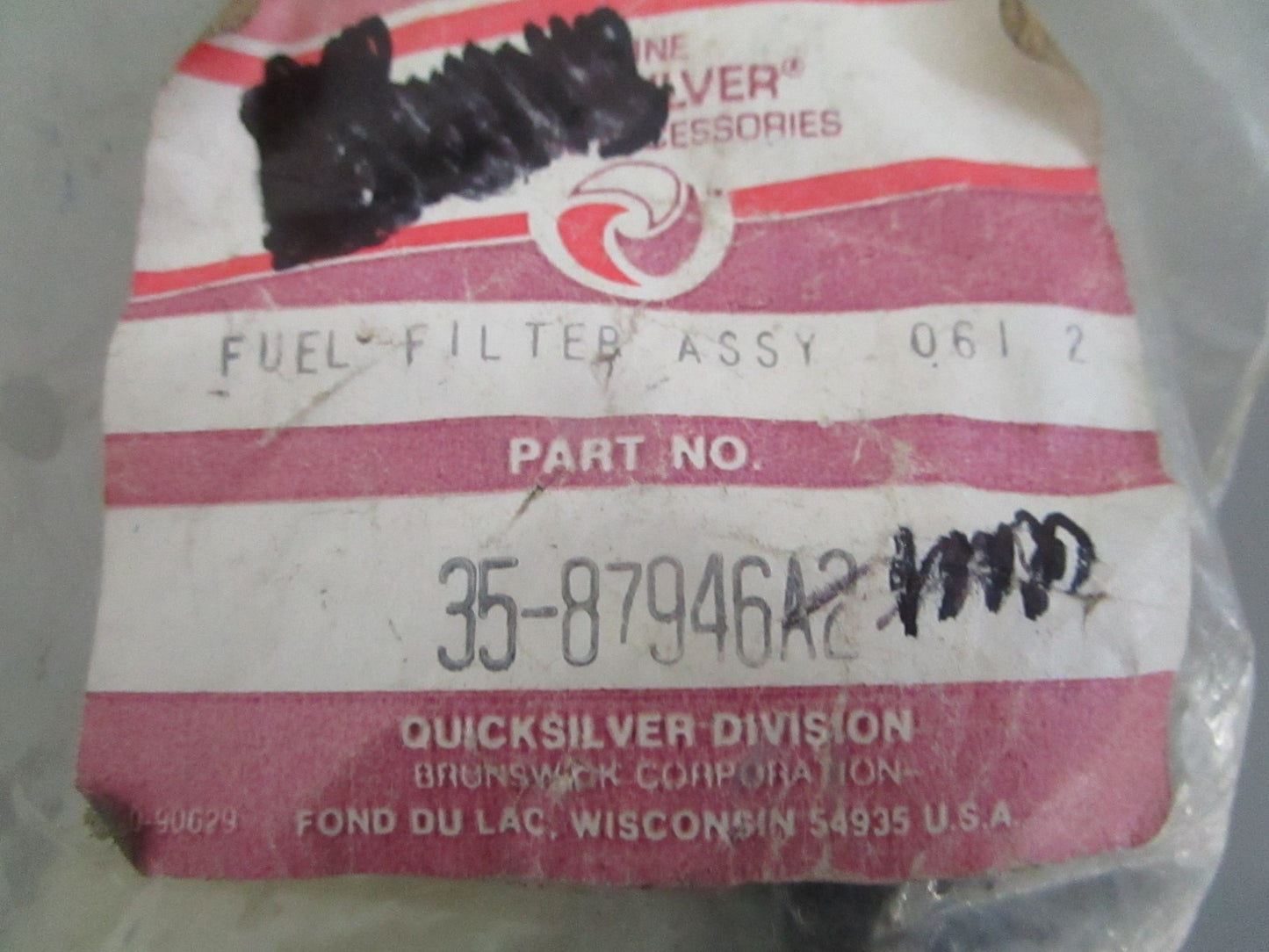 NEW OEM 35-87946A2 Mercury Quicksilver Fuel Filter 0820