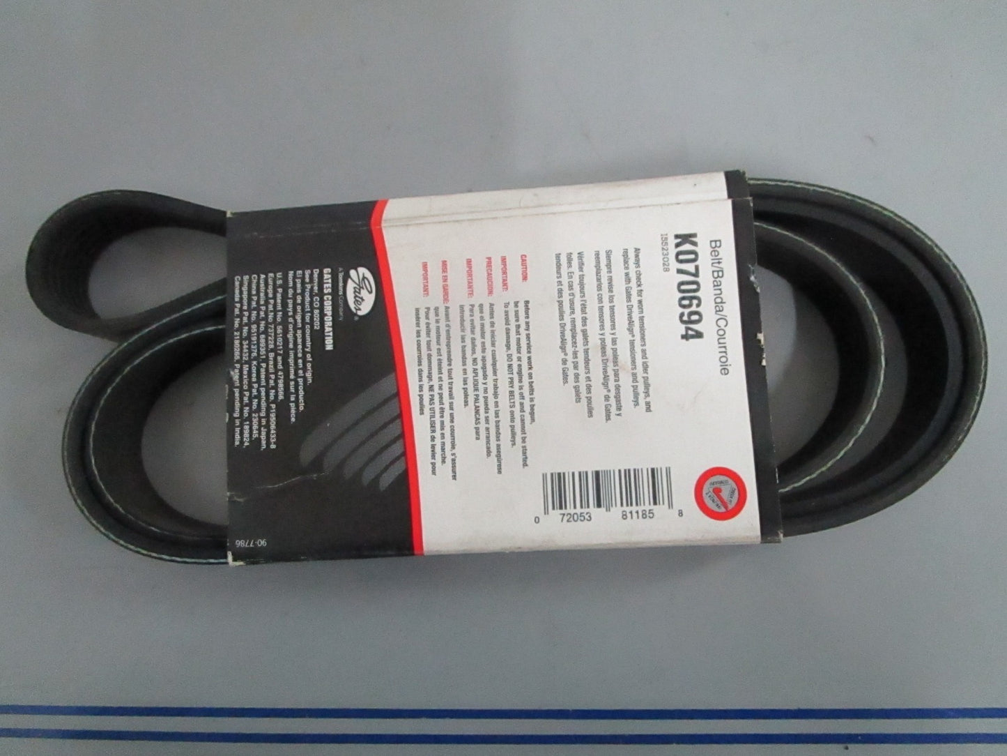 NEW K070694 Gates Serpentine Belt 0820