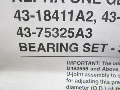*NEW OEM* 0820 Mercury Quicksilver (1.84:1) Gear Set 43-75325A3
