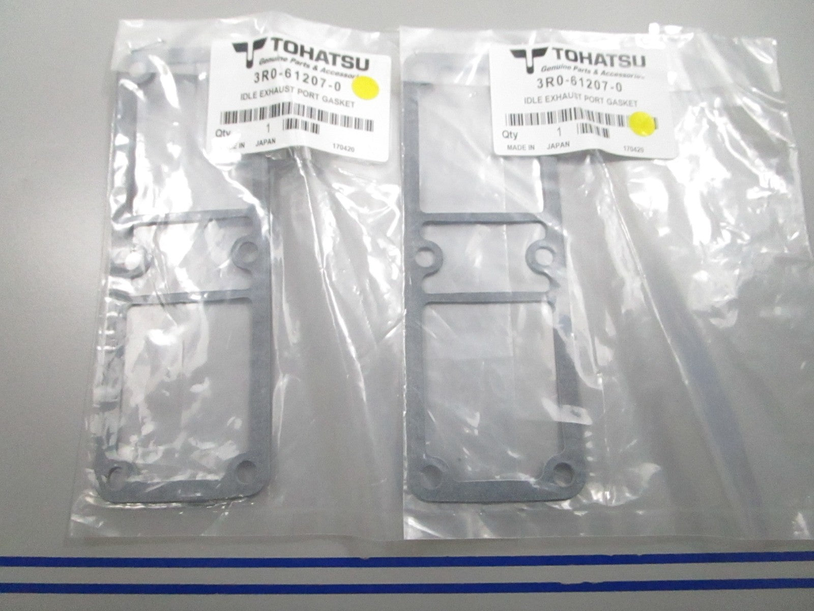 *NEW OEM* (LOT OF 2) 0810 Tohatsu Idle Exhaust Port Gasket 3R0-61207-0 3R0612070