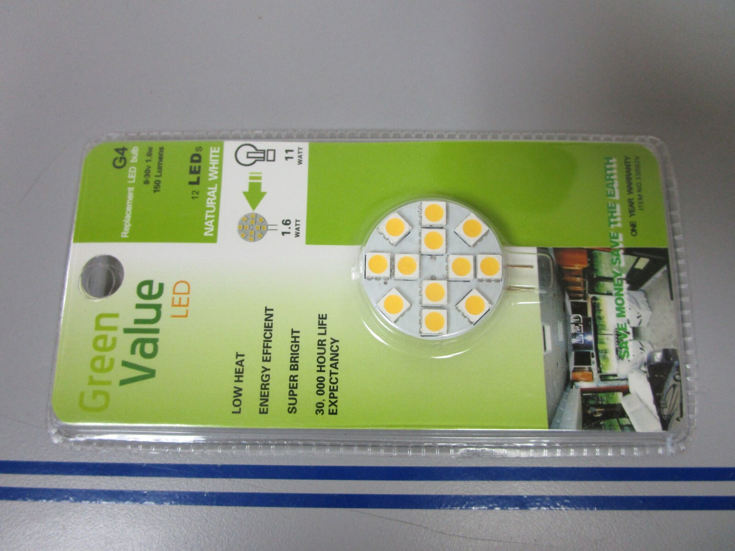 *NEW* 0810 Ming's Mark Inc Green Valve LED Replacement Bulb 15002V