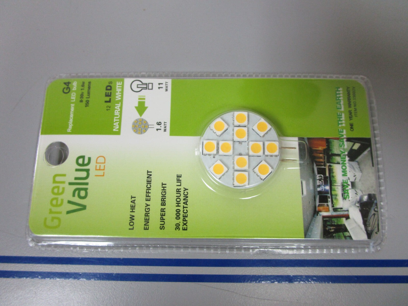 *NEW* 0810 Ming's Mark Inc Green Valve LED Replacement Bulb 15002V