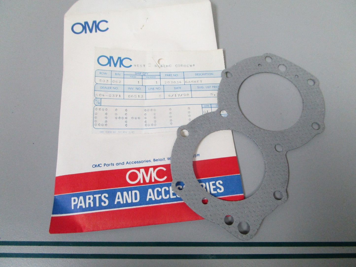 NEW OEM 203034 0203034 OMC Johnson Evinrude Cylinder Head Gasket 0810