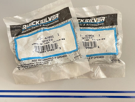 *NEW OEM* (LOT OF 2) 0810 Mercury Quicksilver Spacer 23-42091-1