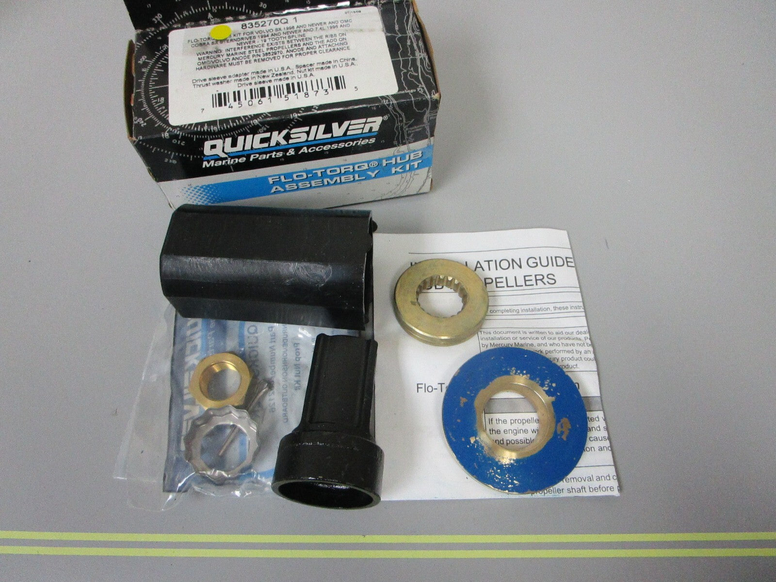 *NEW OEM* 0720 Mercury Quicksilver Flo-Torq Hub Assembly Kit 835270Q1