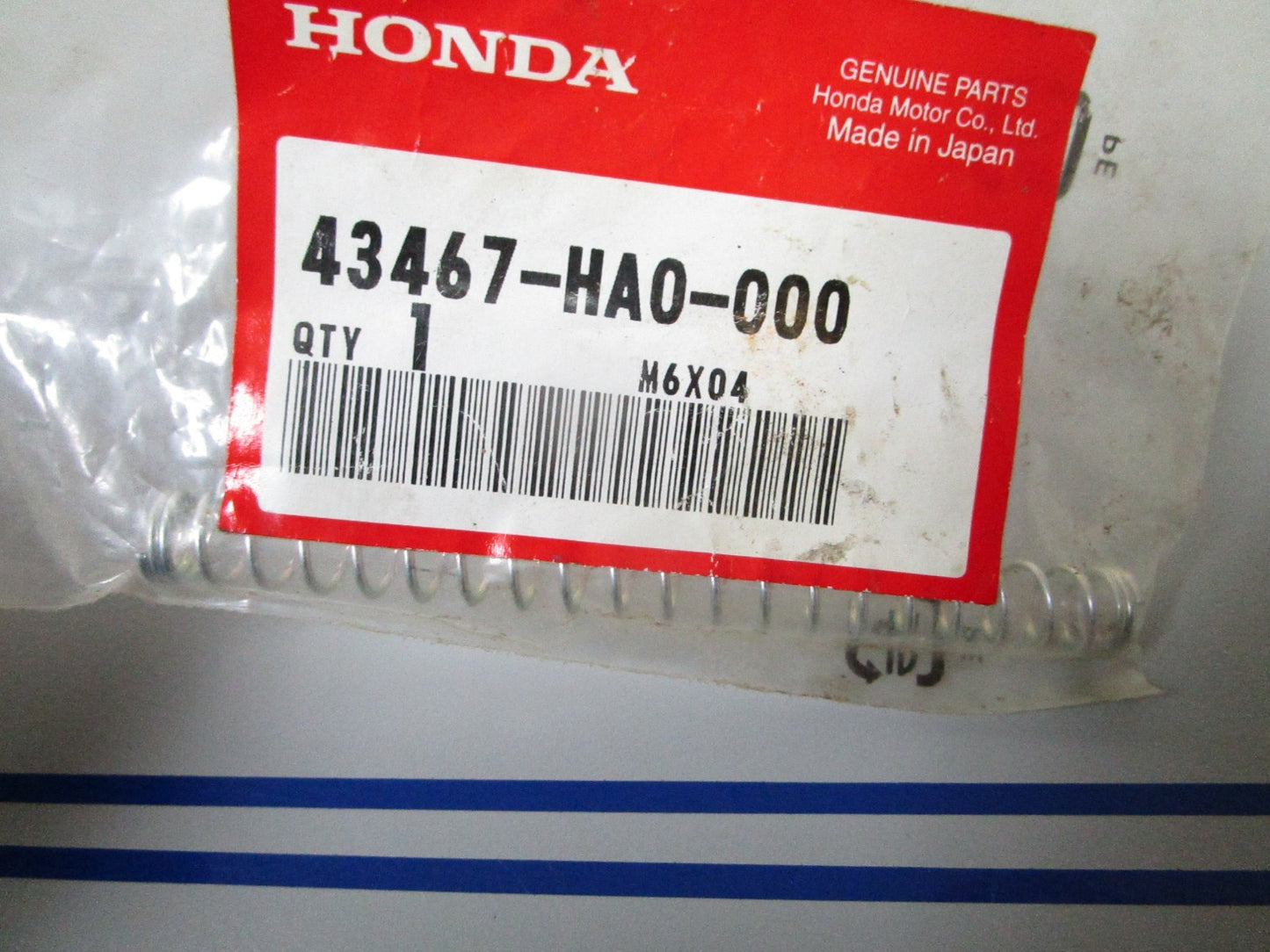 NEW OEM 43467-HA0-000 Honda Rear Brake Rod Spring 0720