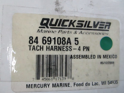 NEW OEM 84-69108A5 Mercury Quicksilver 4 Pin Tach Harness 0810